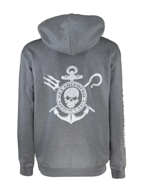 Unisex Hoodie Neptune's Navy (grau/weiss)
