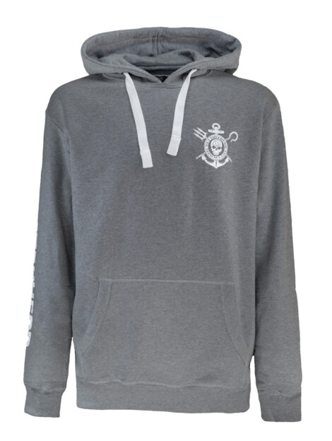 Unisex Hoodie Neptune's Navy (grau/weiss)