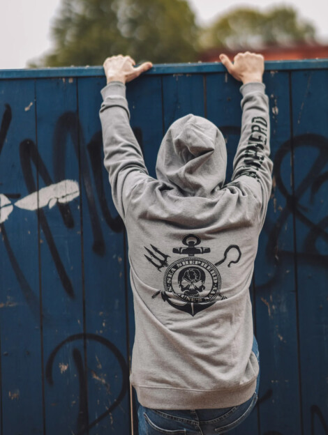 Unisex Hoodie Neptune's Navy (grau/schwarz)