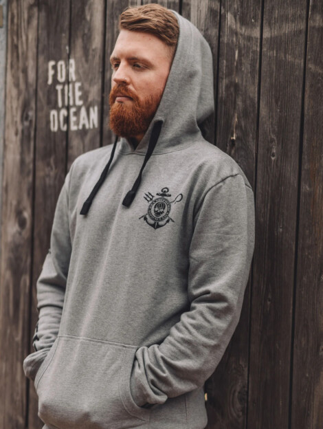Unisex Hoodie Neptune's Navy (grau/schwarz)