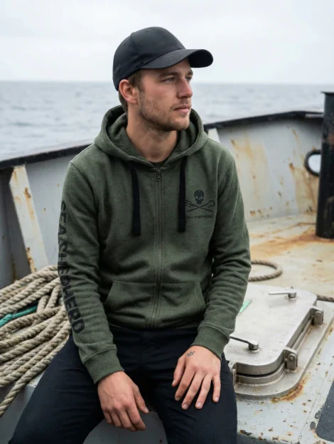 Sweatjacke Jolly Roger (grün)