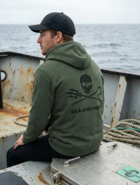 Sweatjacke Jolly Roger (grün)